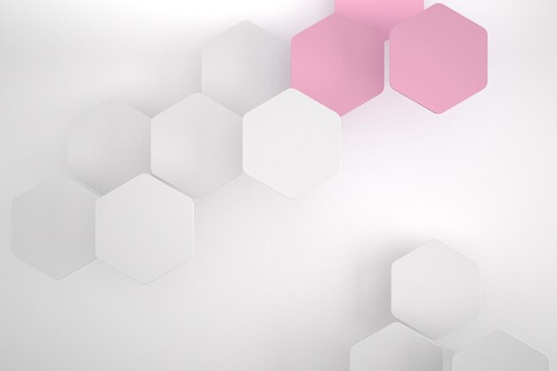 Fondo blanco de forma simple en 3D