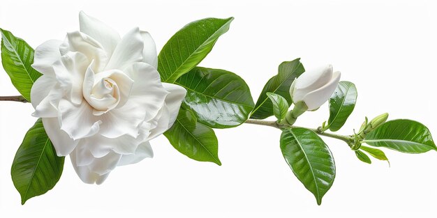 Fondo blanco Gardenia aislada