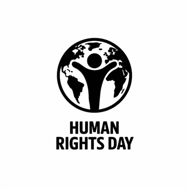 un fondo blanco con un gráfico de un día de los derechos humanos día día