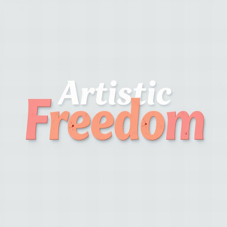 Foto un fondo blanco con letras rojas que dicen artista libertad libertad