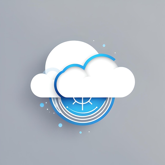 Fondo blanco del logotipo de la nube