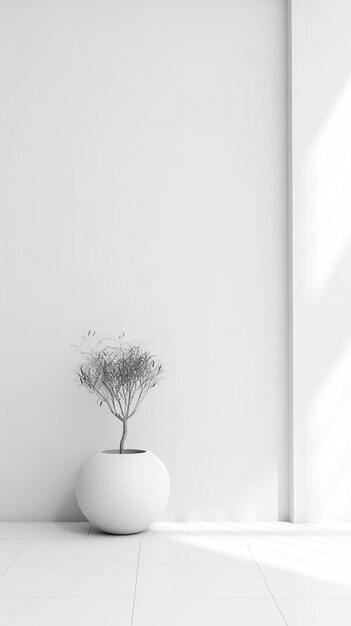 Foto fondo blanco mínimo con interior de decoración del hogar habitación blanca con fondo de luz limpia moderno