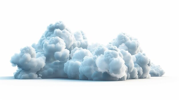 Fondo blanco con una nube 3D