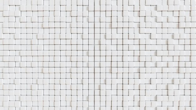Fondo blanco con representación 3d de cubo