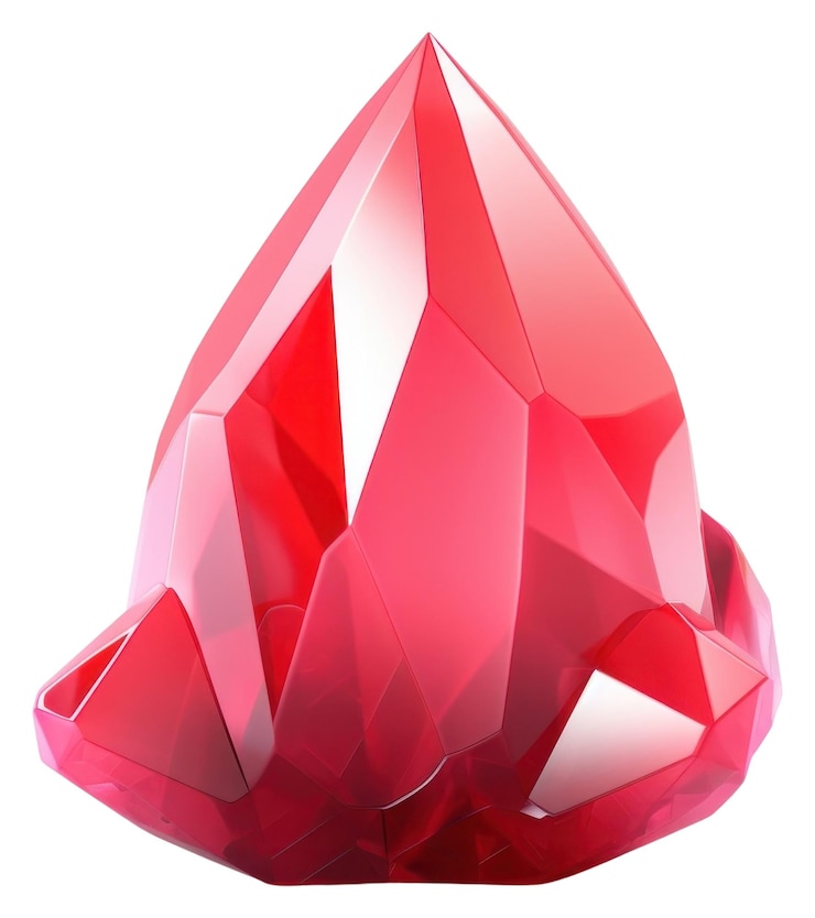 Foto fondo blanco rojo de cristal de joyería de png