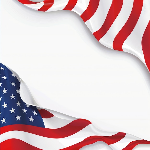 Fondo blanco simple con detalles sutiles de la bandera para el Día del Patriota