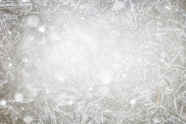 Fondo blanco suave de hielo de nieve, fondo de pantalla de invierno borrosa en blanco