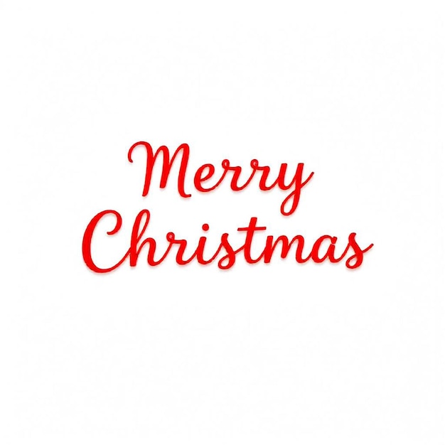 un fondo blanco con un texto rojo de Feliz Navidad escrito en rojo