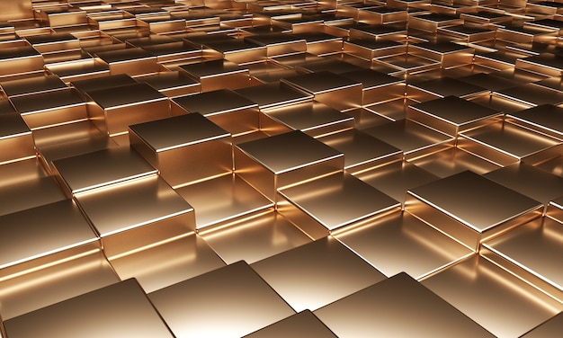 Fondo de bloques de cubo abstracto 3d render