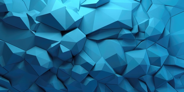 Fondo de bloques de voronoi extruido 3D azul abstracto IA generativa AIG21