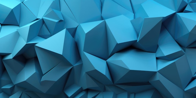 Fondo de bloques de voronoi extruido 3D azul abstracto IA generativa AIG21