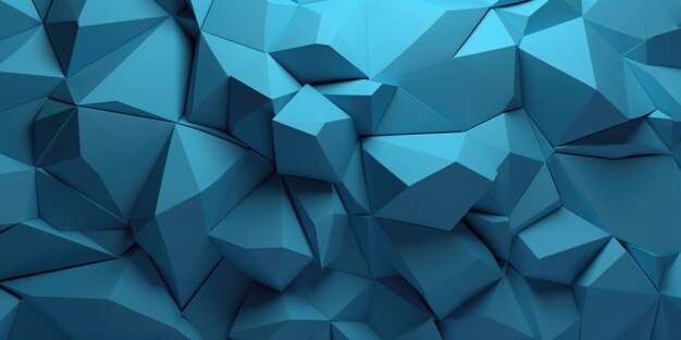 Fondo de bloques de voronoi extruido 3D azul abstracto IA generativa AIG21