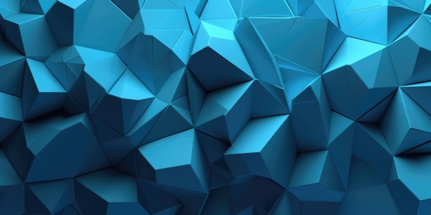 Fondo de bloques de voronoi extruido 3D azul abstracto IA generativa AIG21