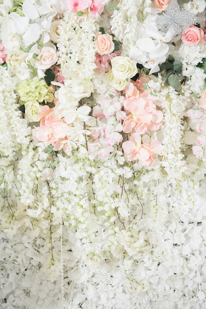 fondo de la boda con la decoración de la boda y la flor