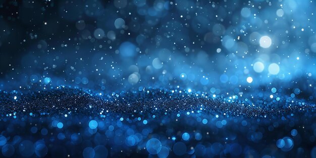 Fondo de bokeh azul oscuro de color marino oscuro y de mal humor