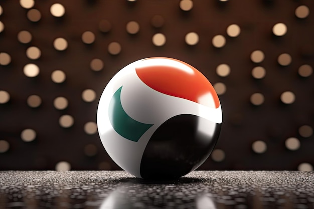 Fondo de bokeh de bandera de Kuwait minimalista 3d IA generativa