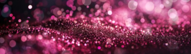 Foto un fondo bokeh de brillo rosa radiante ideal para usar en imágenes con temas románticos de belleza o gráficos de eventos de celebración banner panorámico ia generativa