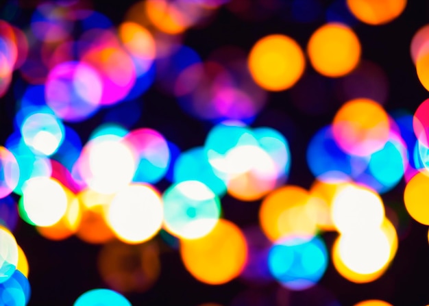 Fondo de bokeh circular abstracto de la luz de Navidad Foco suave