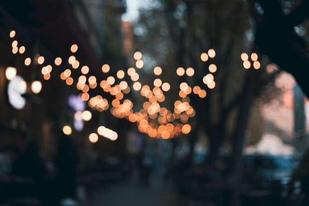 Fondo de bokeh en la ciudad