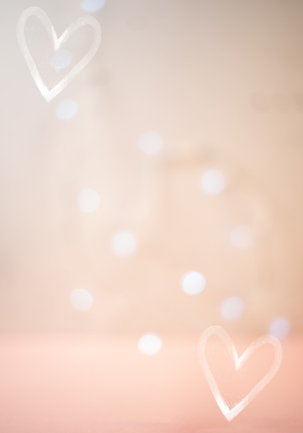 Foto fondo de bokeh de corazón de san valentín