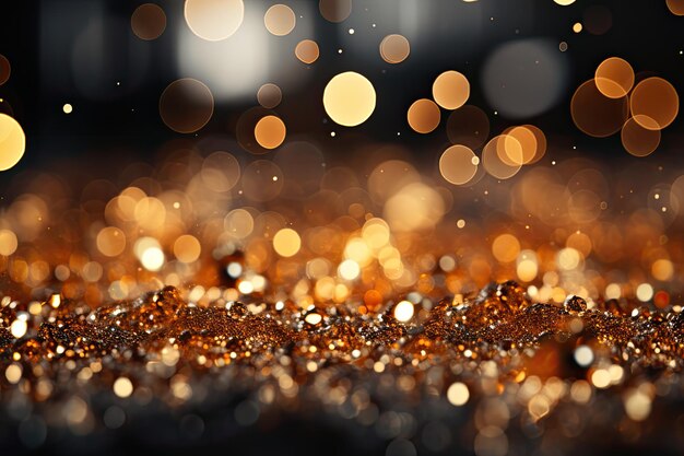 fondo bokeh dorado y espumoso festivo