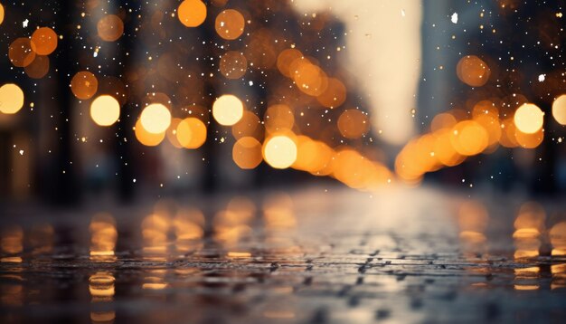 fondo de bokeh dorado IA generativa