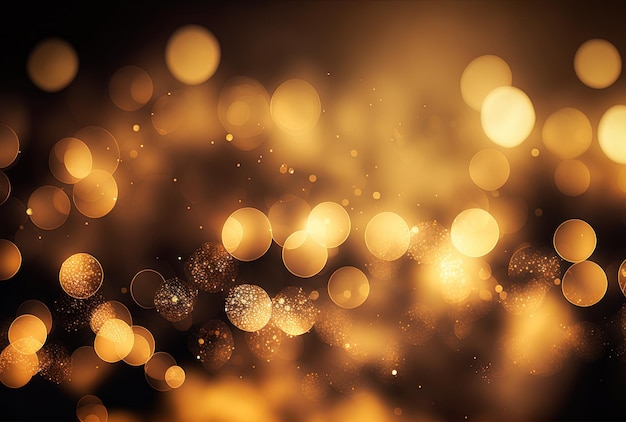 Fondo bokeh en oro