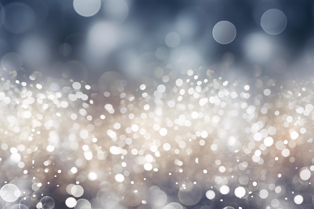 Fondo de Bokeh plateado Papel de pared de Bokeh brillante de plata Papel deparado de Bokeh de lujo Brillantes chispas Bokeh papel de pared Bokeh de fondo AI generativo