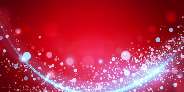 Fondo bokeh rojo con rastros de luz