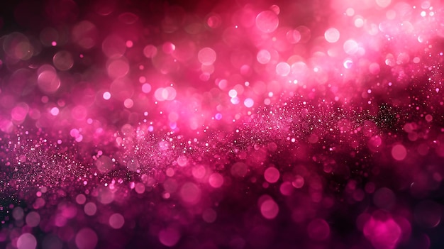 fondo bokeh rosa abstractamente colorido con luces y estrellas desfocadas brillantes