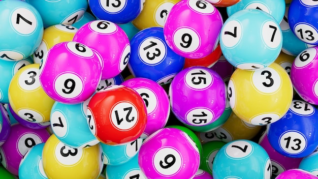 Foto fondo de bolas de colores de bingo