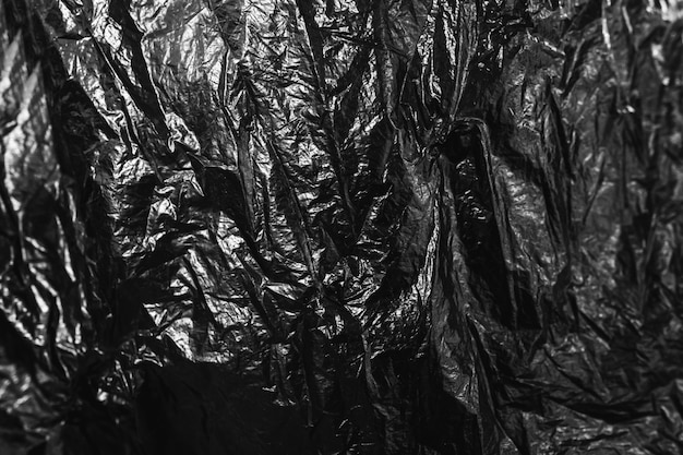 Foto fondo de bolsa de plástico negro