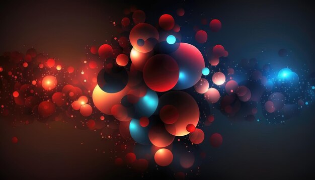 Fondo bookeh efecto rojo claro azul oscuro papel tapiz futurista AI generado