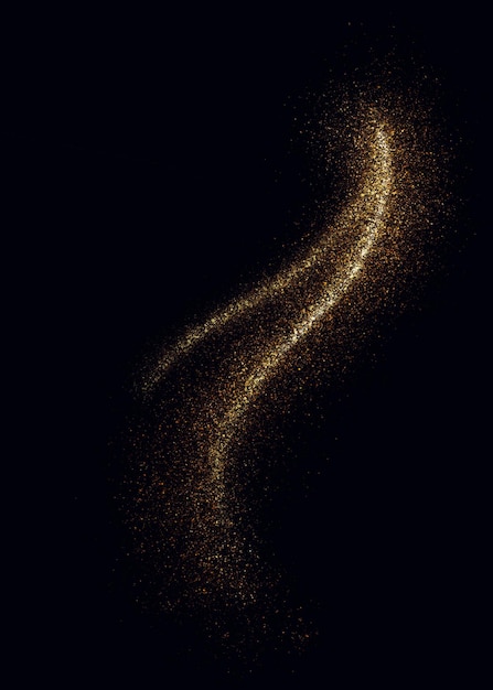 Fondo de borde de feame brillante abstracto de polvo de oro de lujo