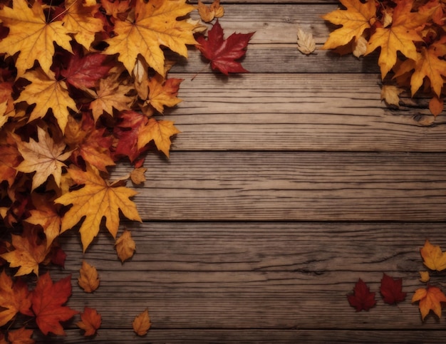 fondo de borde de hojas de otoño