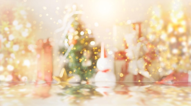 Fondo borroso del bokeh del árbol de navidad