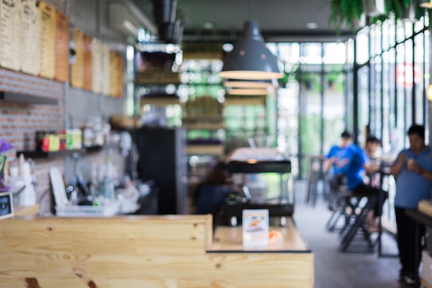 Foto fondo borroso: cafetería desenfoque de fondo