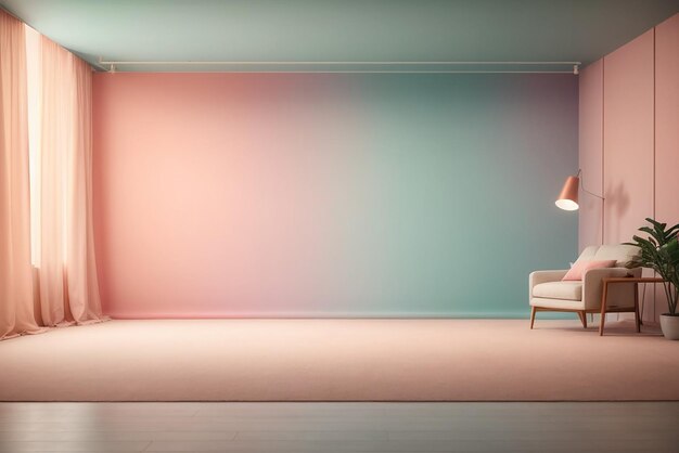 Un fondo borroso de gradiente vintage suave con un color pastel bien utilizado como presentación de productos en la sala de estudio