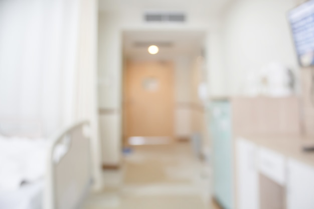 Foto fondo borroso de la habitación del hospital