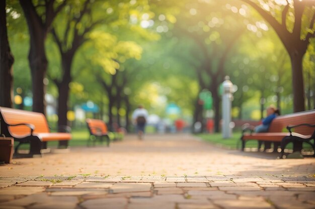 Fondo borroso del parque al aire libre