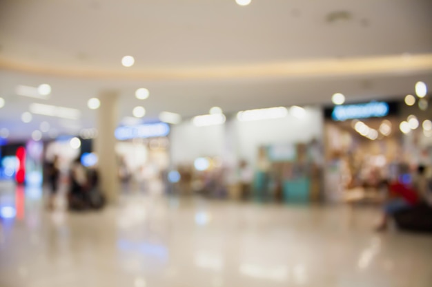 Fondo borroso de la tienda del centro comercial