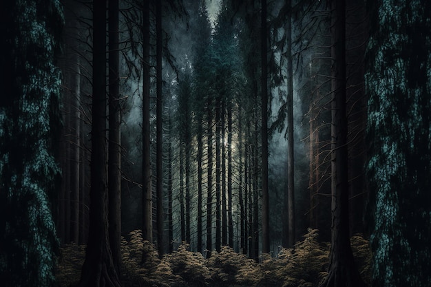 fondo de bosque oscuro