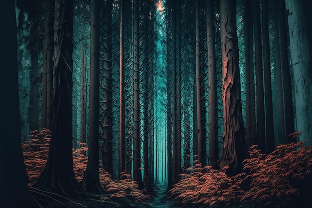 fondo de bosque oscuro