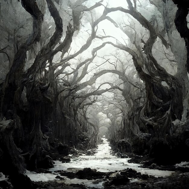 fondo de bosque oscuro