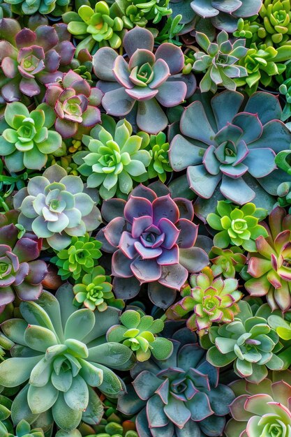 Foto fondo botánico plantas suculentas protector de pantalla de teléfono telón de fondo colorido brillante