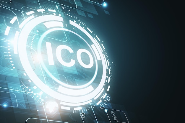 Fondo brillante de ICO