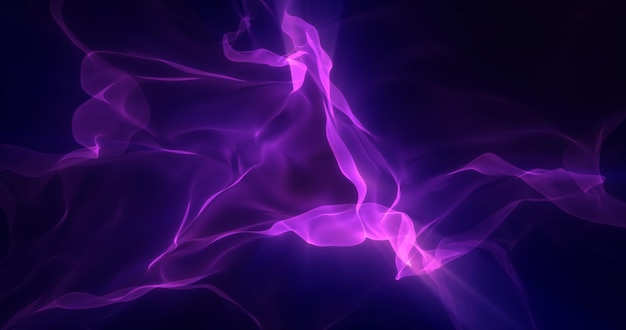 Fondo brillante de ondas mágicas de energía púrpura abstracta