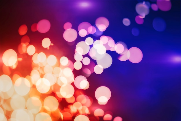 Foto fondo de brillo desenfocado bokeh abstracto espacio de copia de navidad focos azules brillantes luces doradas desenfocadas fiesta disco de año nuevo