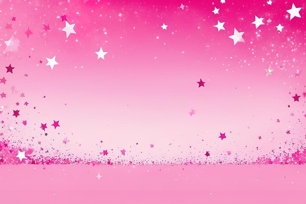 Foto fondo de brillo rosado y estrellas fondo de brilla rosada y estrellas