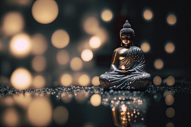 Fondo de Buda Purnima Vesak con espacio de copia de texto